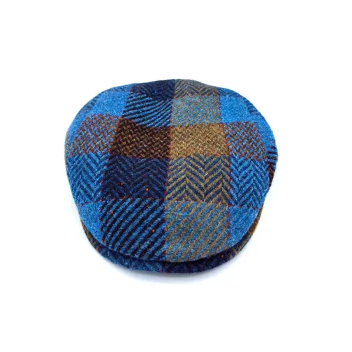 Visera City Sport – 100% Lana Virgen en Patchwork Azul