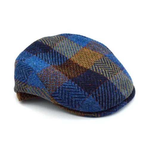 Visera City Sport – 100% Lana Virgen en Patchwork Azul