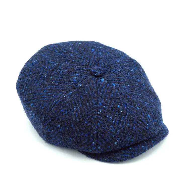 Visera Stetson – 100% Algodón Azul Marino con Textura Espiga