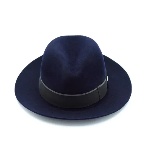 Sombrero Fernández y Roche – Fieltro Velour Azul Marino (Hecho en España) - Imagen 2