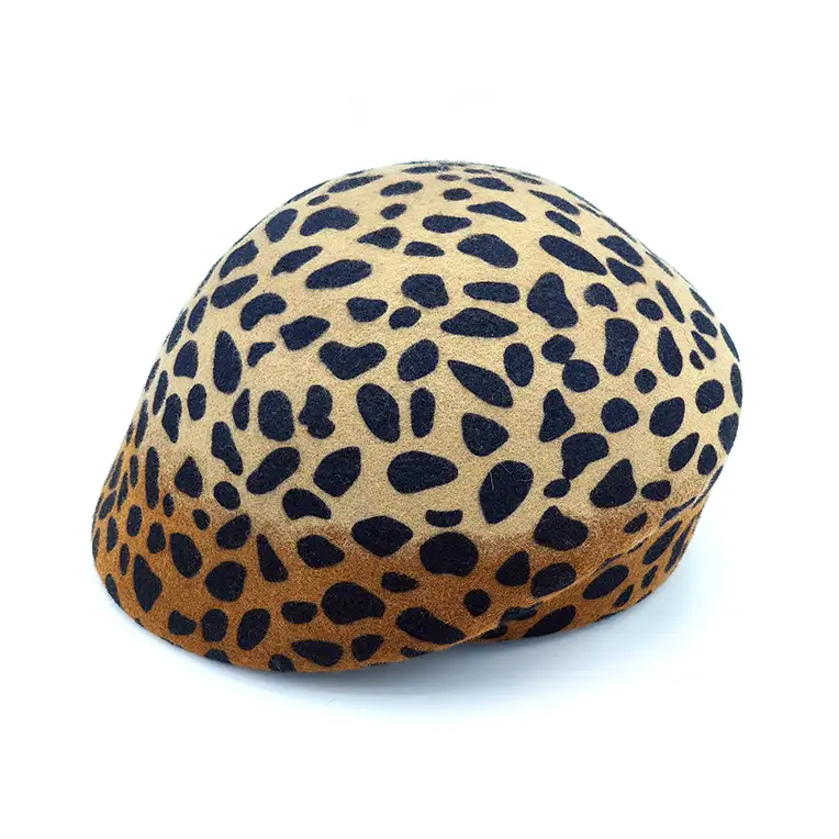 Boina Poesía de Elite – Fieltro Animal Print, Fabricada en Italia