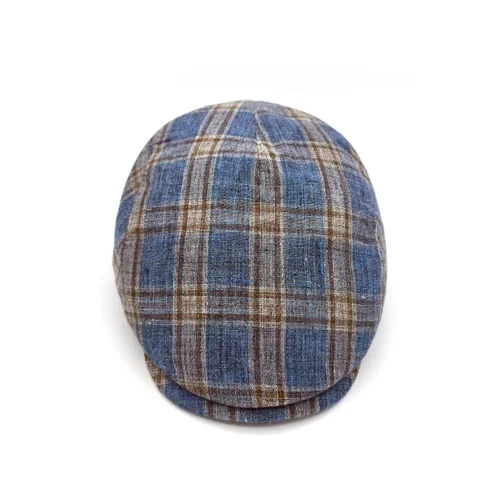 Gorra Beirets de lino a cuadros