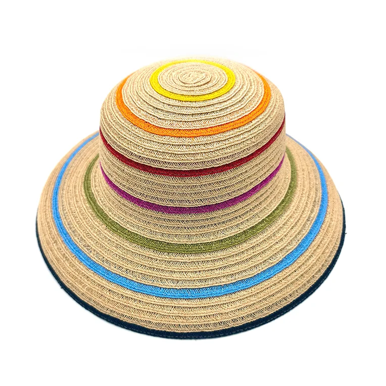 sombrero de cáñamo multicolor verano