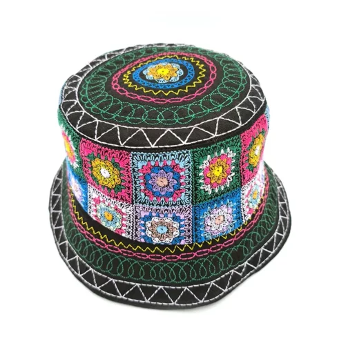 Sombrero Angiolo Frasconi de lino bordado