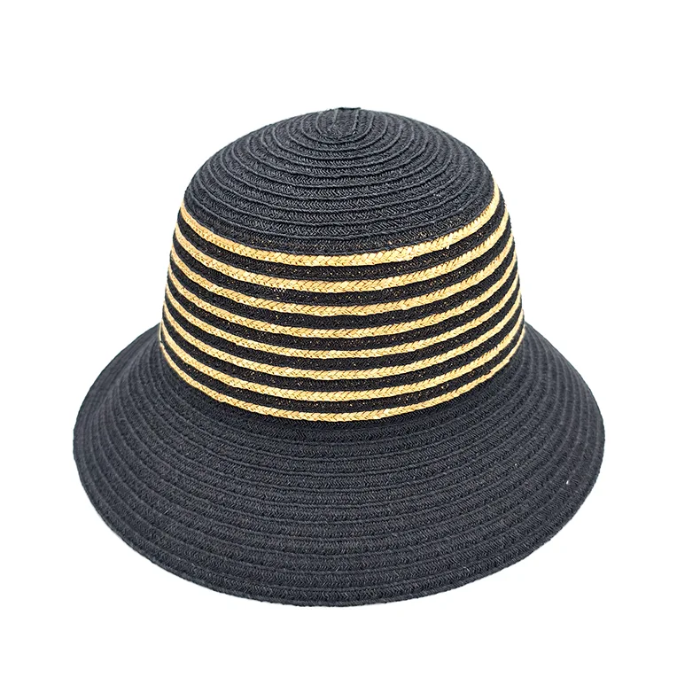 Sombrero de paja Seeberger franjas - Imagen 2