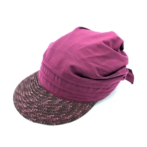 Visera Seeberger combinada de paja y tela