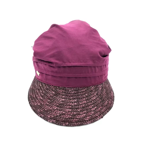 Visera Seeberger combinada de paja y tela