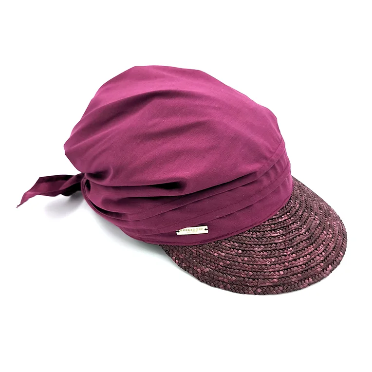 Visera Seeberger combinada de paja y tela - Imagen 3